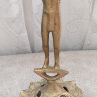 Стар метален свещник човешка фигура , снимка 5 - Други ценни предмети - 42242819