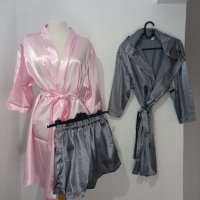 Сатенени халати за моминско парти, снимка 7 - Сватбени рокли - 40508840
