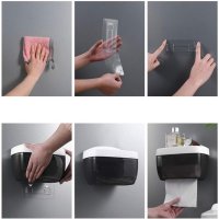 Водоустойчиво чекмедже за тоалетна хартия с поставка за телефон за баня, снимка 3 - Органайзери - 44497977
