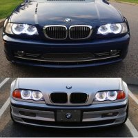 Ангелски очи за BMW Е46, Диодни, SMD, снимка 10 - Аксесоари и консумативи - 39496238