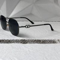 Valentino дамски слънчеви очила Осмоъгълник с верижка синджир, снимка 10 - Слънчеви и диоптрични очила - 41787226