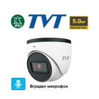 5Mp TVT Куполна Аудио Камера 4в1 3.6mm IR-30м TD-7554AS2S(DAUAR1), снимка 1 - HD камери - 41100413
