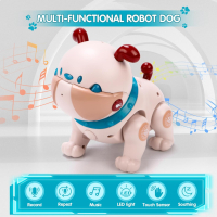 KaeKid Играчка куче робот с дистанционно, интерактивна, успокояваща музика, запис, повторение, 3+ г., снимка 5 - Музикални играчки - 44559305