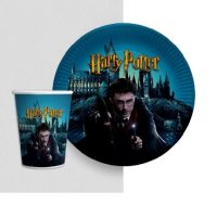 Хари Потър harry potter 8 бр големи парти чинии чинийки или чаши, снимка 1 - Чинии - 41846191