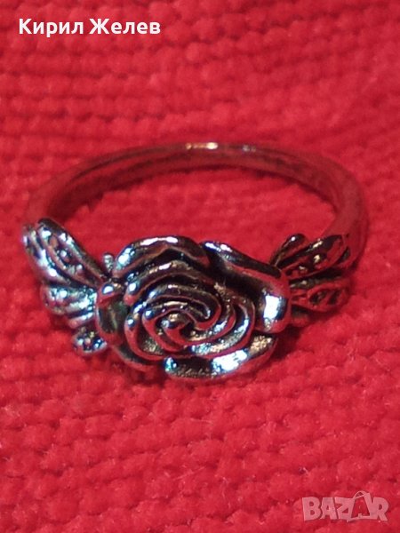 ПРЪСТЕН - РОЗА ПОСРЕБРЕН или СРЕБЪРЕН ВИНТИДЖ АРТ МОДЕЛ 22222, снимка 1