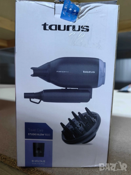 Сешоар за пътуване Studio Glow 1500 – 1400W, сгъваем, двоен волтаж, 2 скорости, снимка 1