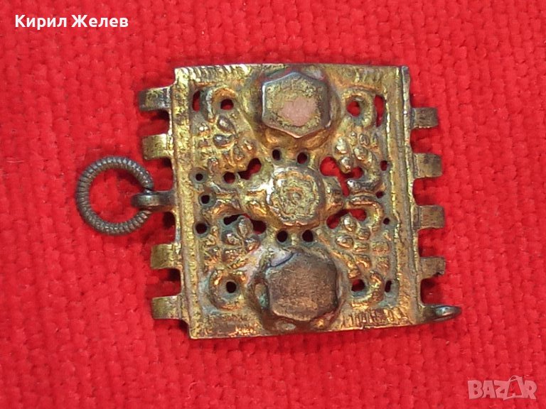 РЯДЪК ОРНАМЕНТИРАН ЕЛЕМЕНТ от ВЪЗРОЖДЕНСКИ НАКИТ БИЖУ САЧАНЕНА ГРИВНА с ЖИВАЧНА ПОЗЛАТА 24943, снимка 1