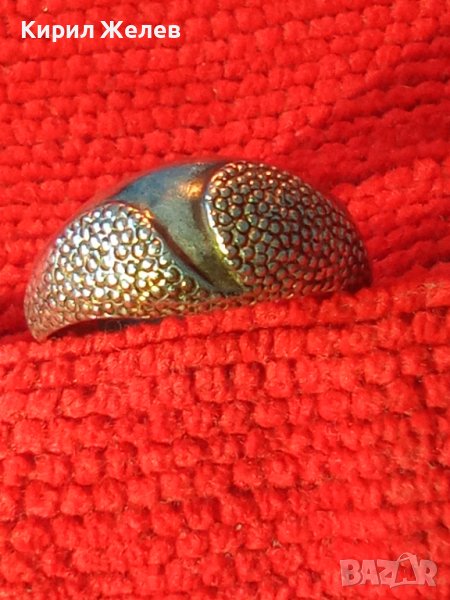 КРАСИВО СТИЛНО ОРНАМЕНТИРАН СРЕБЪРЕН ВИНТИДЖ ПРЪСТЕН ОКСИДИРАНО СРЕБРО 900 МАЙСТОРСКА РАБОТА 38759, снимка 1