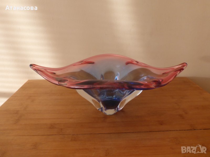 Стъклена фруктиера Мурано, снимка 1