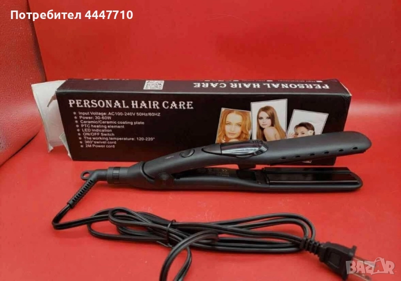 Преса за изправяне на коса с пара, нова, снимка 1