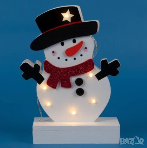 Светеща коледна украса във формата на снежен човек  , снимка 1