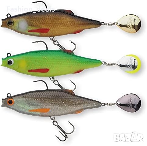 Нови BERKLEY 3 броя Меки гумени примамки за риболов с опашка от блесна/остри куки, снимка 1