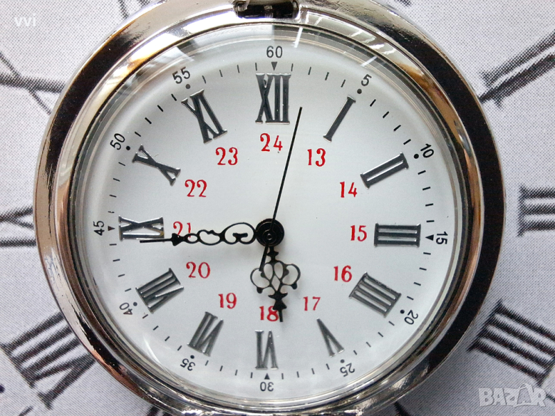 Джобен часовник с римски цифри, снимка 1