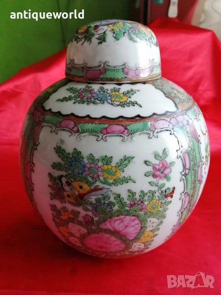 Уникална КИТАЙСКА Урна , Ваза ,Буркан за Джинджифил , Злато, снимка 1