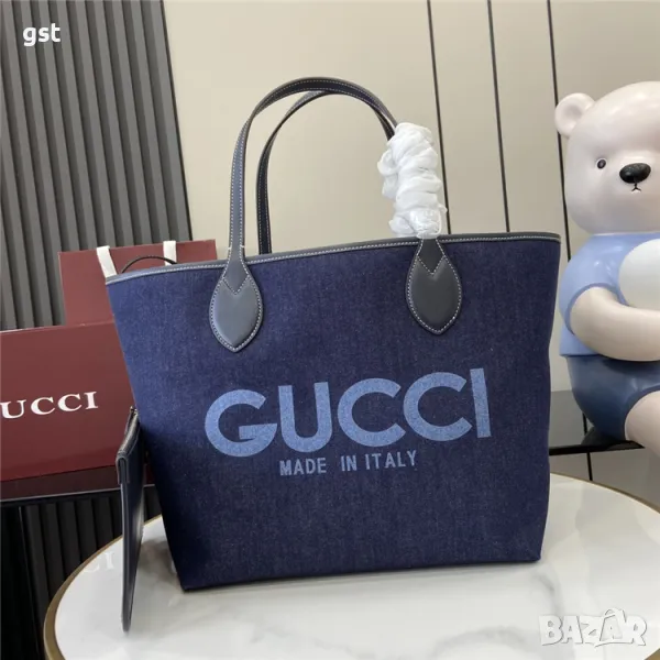 Уникална Чанта Gucci Totissima Denim , снимка 1