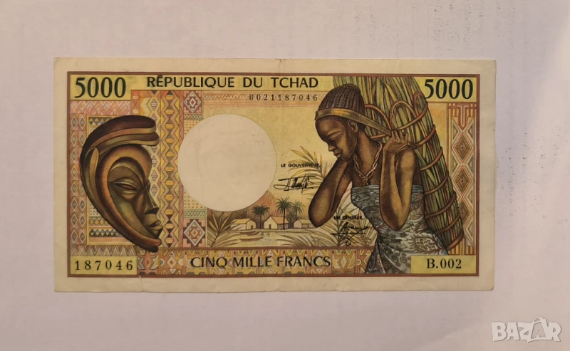 Чад 5000 франка 1984 година, снимка 1