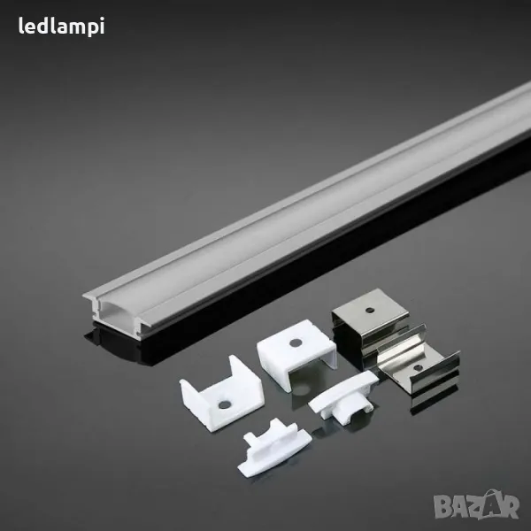 Алуминиев Профил Бял За Вграждане 2000х24,7х7mm, снимка 1