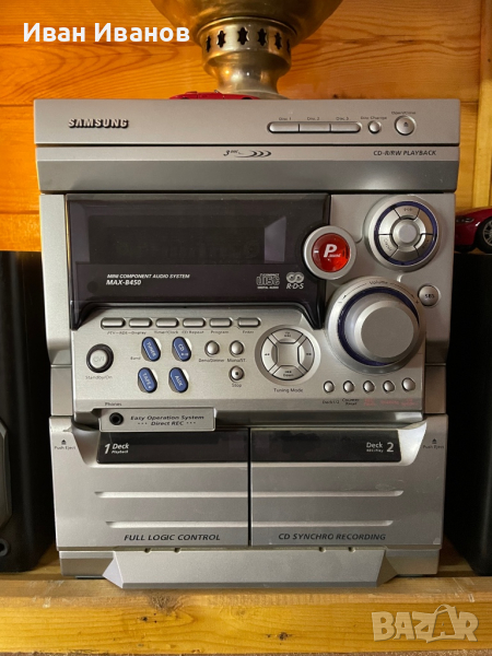 Samsung-MAX-B450 cd/tuner/amplifier/aux/tape, снимка 1