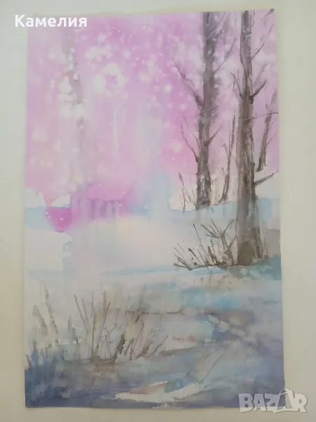 Картина: "Снежната гора", снимка 1