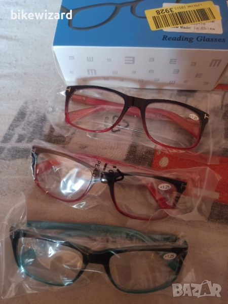 3 броя диоптрични очила за четене + 1.25 НОВИ, снимка 1