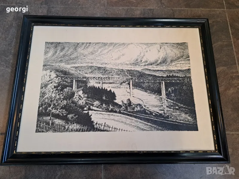 Стара картина графика , снимка 1