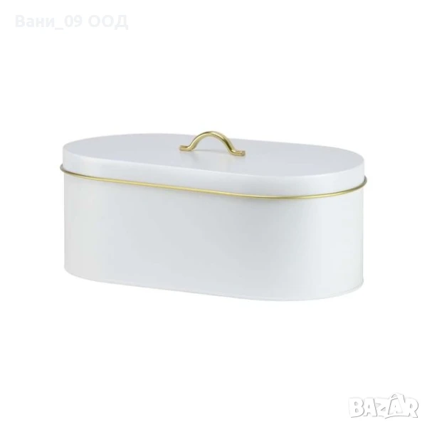 Метална кутия за хляб в бяло или черно, снимка 1