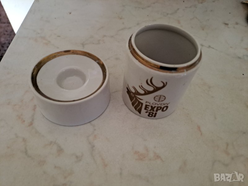 Свещник и чаша поставка Експо 81, снимка 1