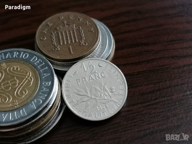 Монета - Франция - 1/2 (половин) франк | 1965г., снимка 1