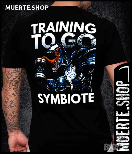 Черна тениска с щампа FITNESS VENOM , снимка 1