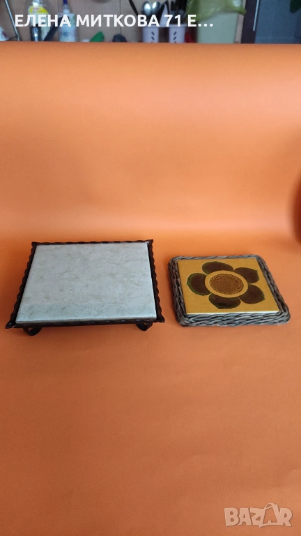 2 подложки за горещи съдове с керамични плочки, снимка 1