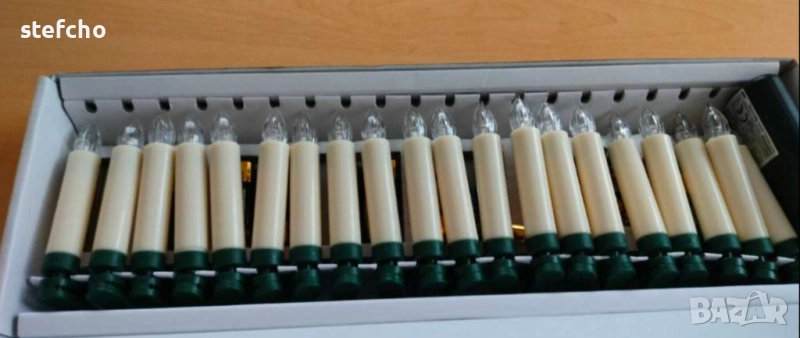 20 LED коледни свещи за елха с дистанционно управление, снимка 1