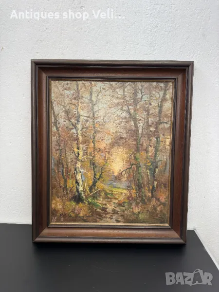 Авторска картина с рамка J  J Foulon №6806 , снимка 1