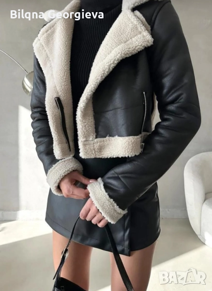 Зимно велурено яке , снимка 1