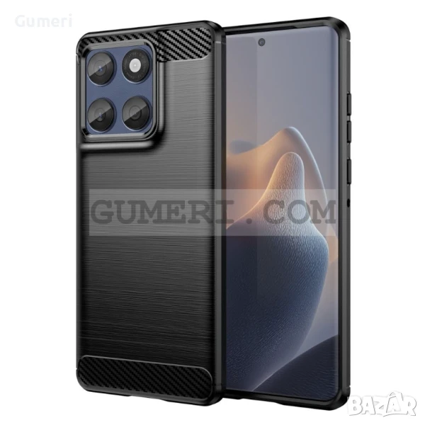 Motorola Edge 60 Fusion 5G  Противоударен Силиконов Гръб - Карбон, снимка 1