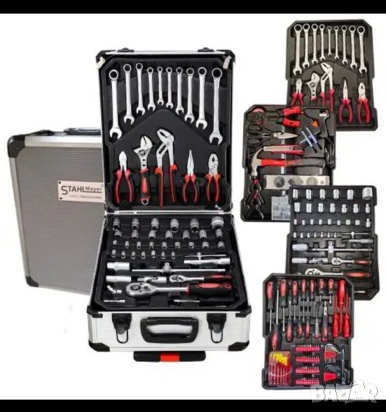 Немски Метален Куфар с Инструменти 1050 части STAHLМAYER , снимка 1