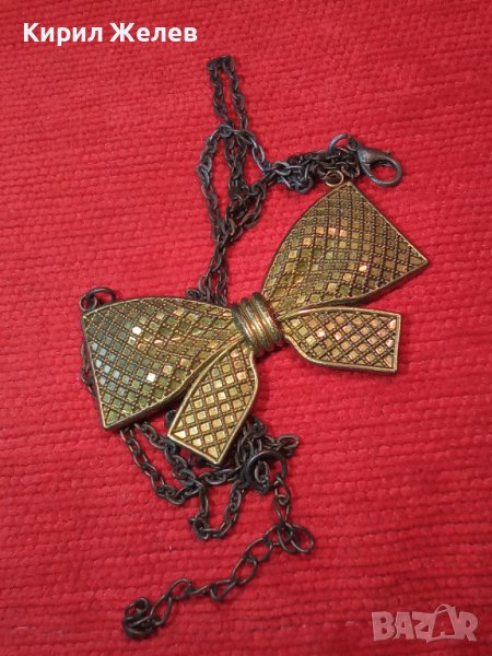 ВИНТИДЖ ПОЗЛАТЕНА БРОНЗОВА ВИСУЛКА ПАПИЬОНКА 46381, снимка 1