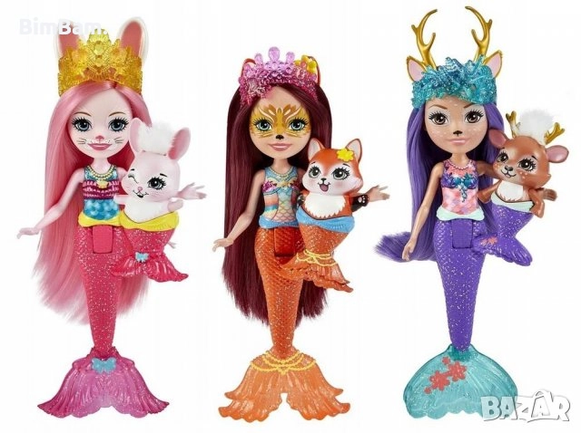 Комплект русалки Royal Enchantimals Ocean Kingdom - Bree Bunny, Felicity Fox, Danessa Deer / MATTEL, снимка 1