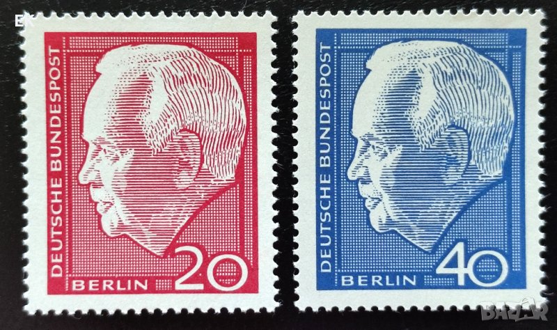 Берлин, 1964 г. - пълна серия чисти марки, личности, политика, 4*1, снимка 1