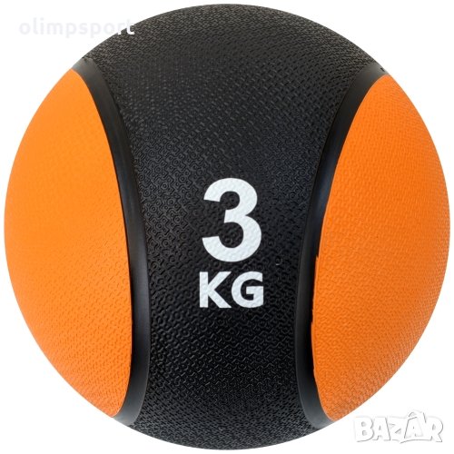 топка медицинска MAX, 3 кг, Гумена. Известна още като топка за упражнения или фитнес топка, снимка 1