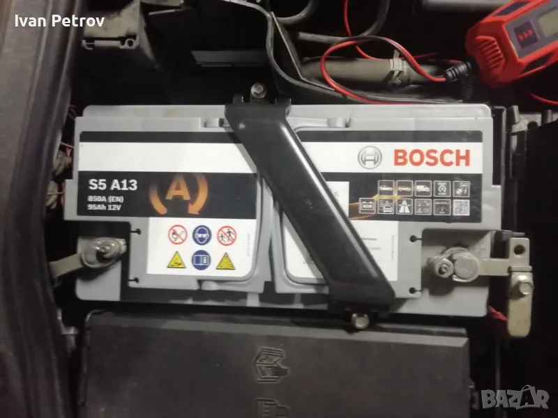 Продавам употребяван акумулатор BOSCH S5 A13, AGM, снимка 1