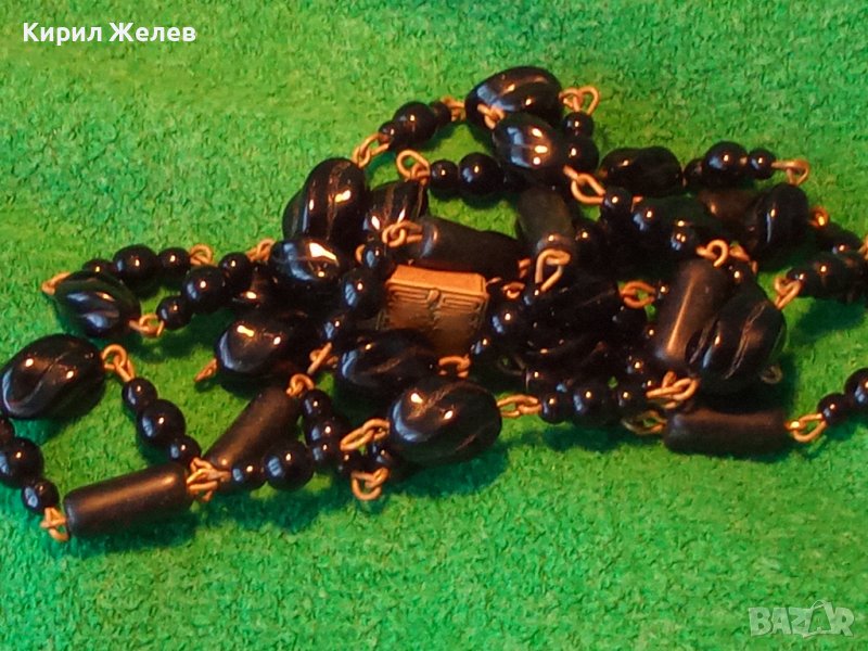 СТАРИННА СКЪПОЦЕННА РЕТРО ВИНТИДЖ ОГЪРЛИЦА ЦВЕТНО ВЕНЕЦИАНСКО СТЪКЛО БРОНЗ 19 ВЕК 24329, снимка 1