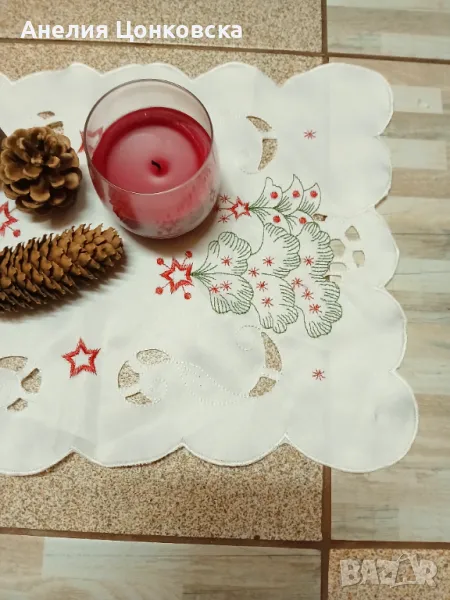 Коледен тишлайфер рязана бродерия , снимка 1