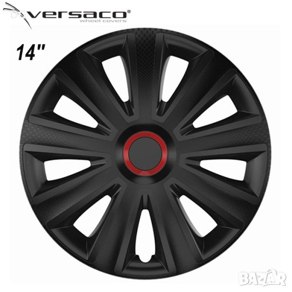 Тасове за джанти 14'' Versaco Carbon Aviator - RR Black, снимка 1