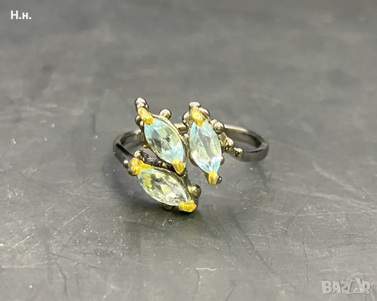 Сребърен дамски пръстен, снимка 1