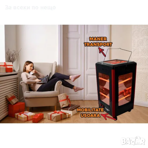 Електрически радиатор Hausberg HB-8802NG, 2200W, снимка 1