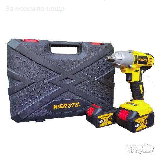 Професионален акумулаторен ударен гайковерт WERSTIL 68V 6AH 350 N/M, снимка 1