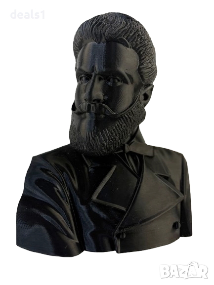 3D Print Уникална декоративна фигура бюст на Христо Ботев, снимка 1