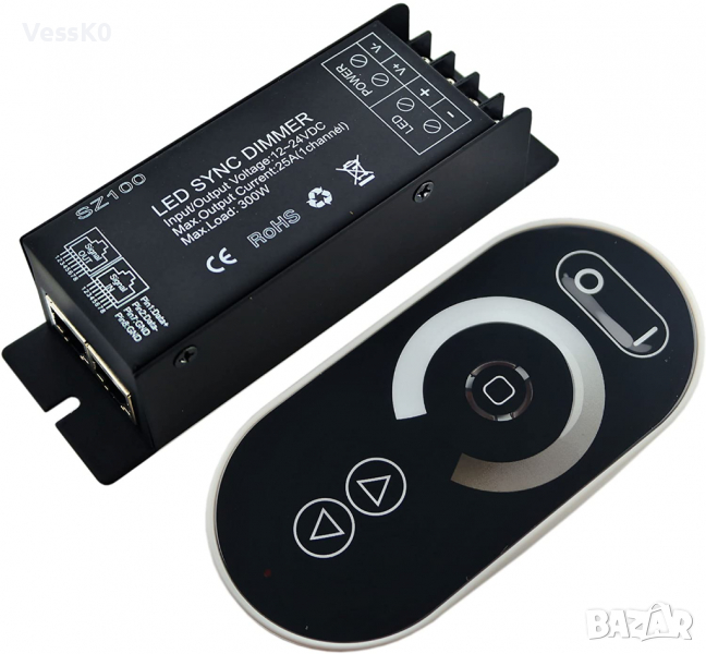 300W LED Remote Wireless Dimmer Controller Дистанционно Безжичен Димер, снимка 1