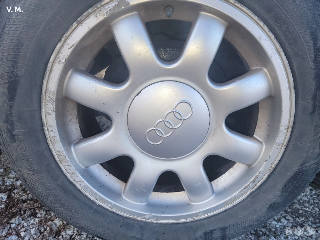 Audi A6 195/65/R15 Kleber зимни гуми с алуминиеви джанти, снимка 1