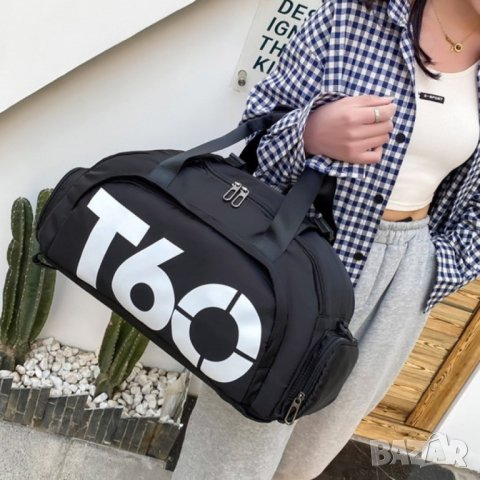 Унисекс спортен сак-раница T60 Black&White, снимка 13 - Сакове - 40365583